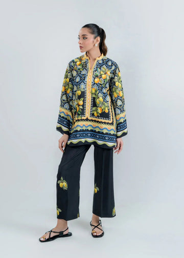 Citrus Bloom Lemon Print Co-ord Set U16