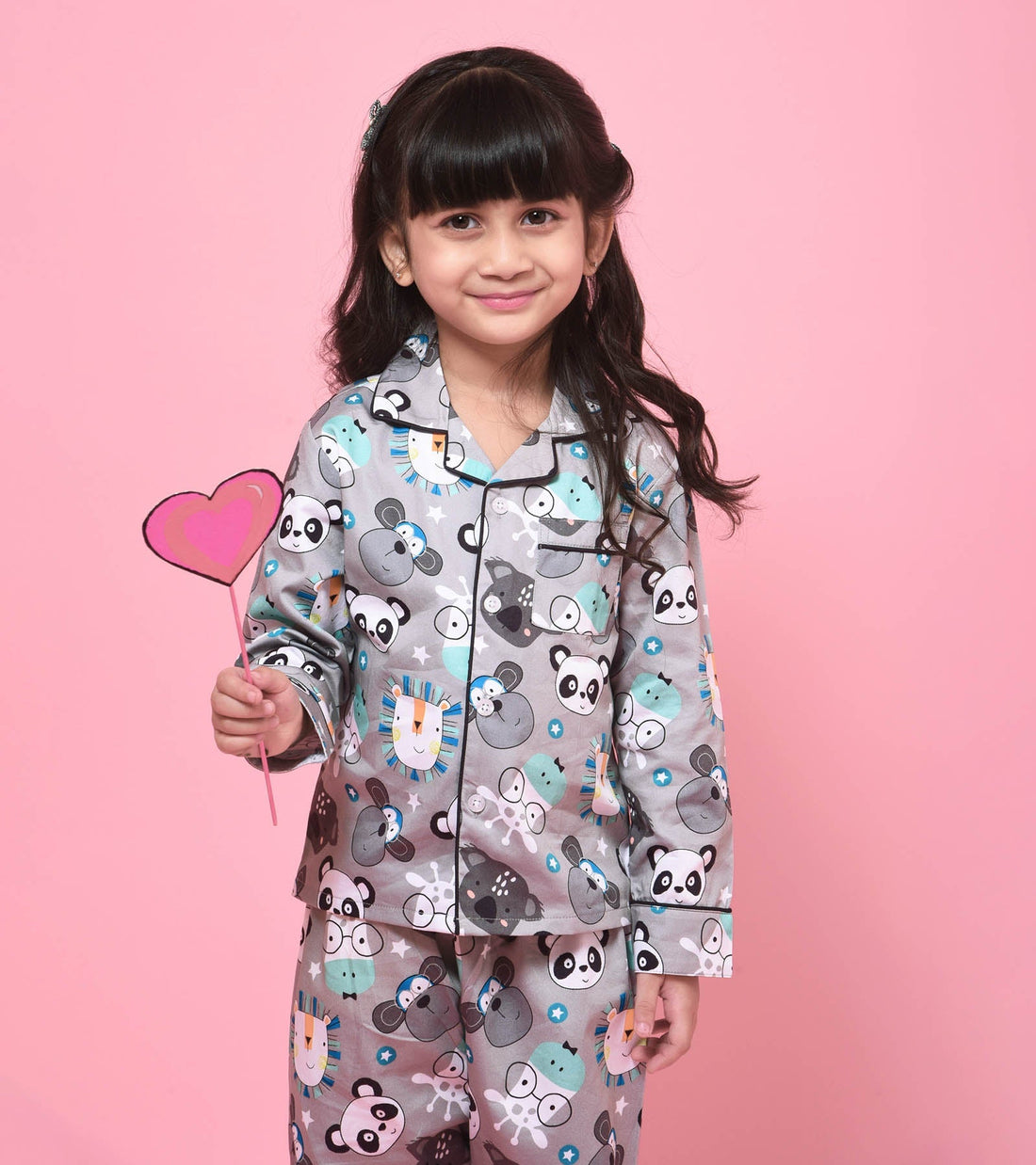 Panda Printed Girls Trendy Night suit Set D107