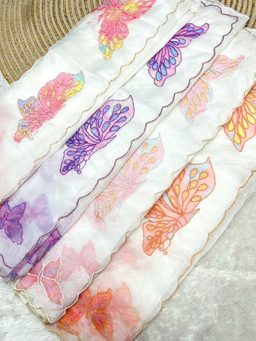 Organza Tissue Saree With Digital Printed Butterfly D5102