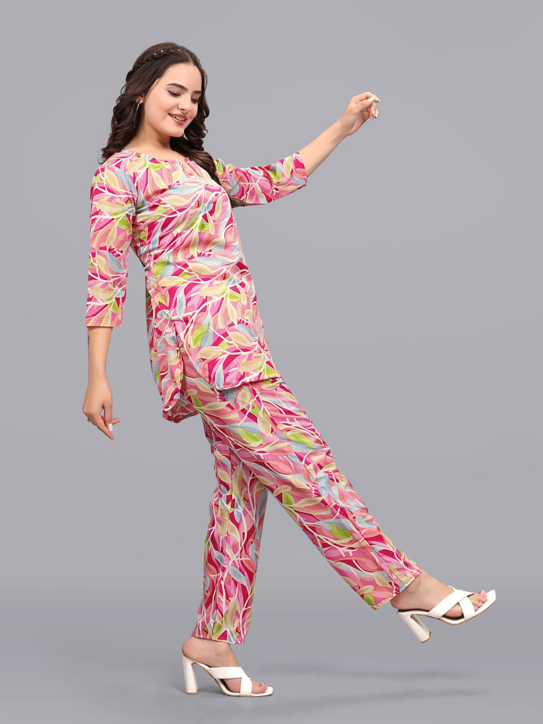 Attractive Flower Print Co-ord  D01199