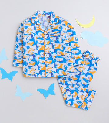 Blue Dreams printed Nightsuit Set for Boys D139