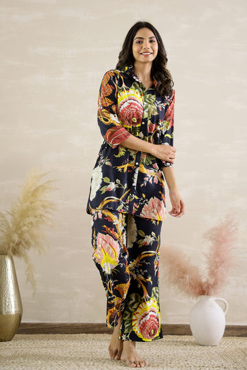 Forest Printed Muslin Co-ord Set D6010