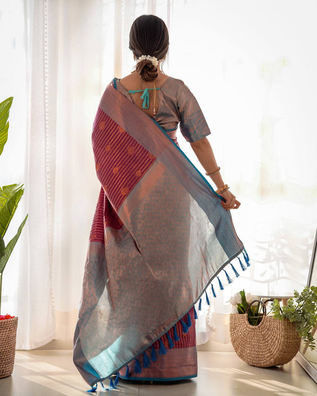 Premium kanjivaram silk wear saree for wedding ceremony D5033