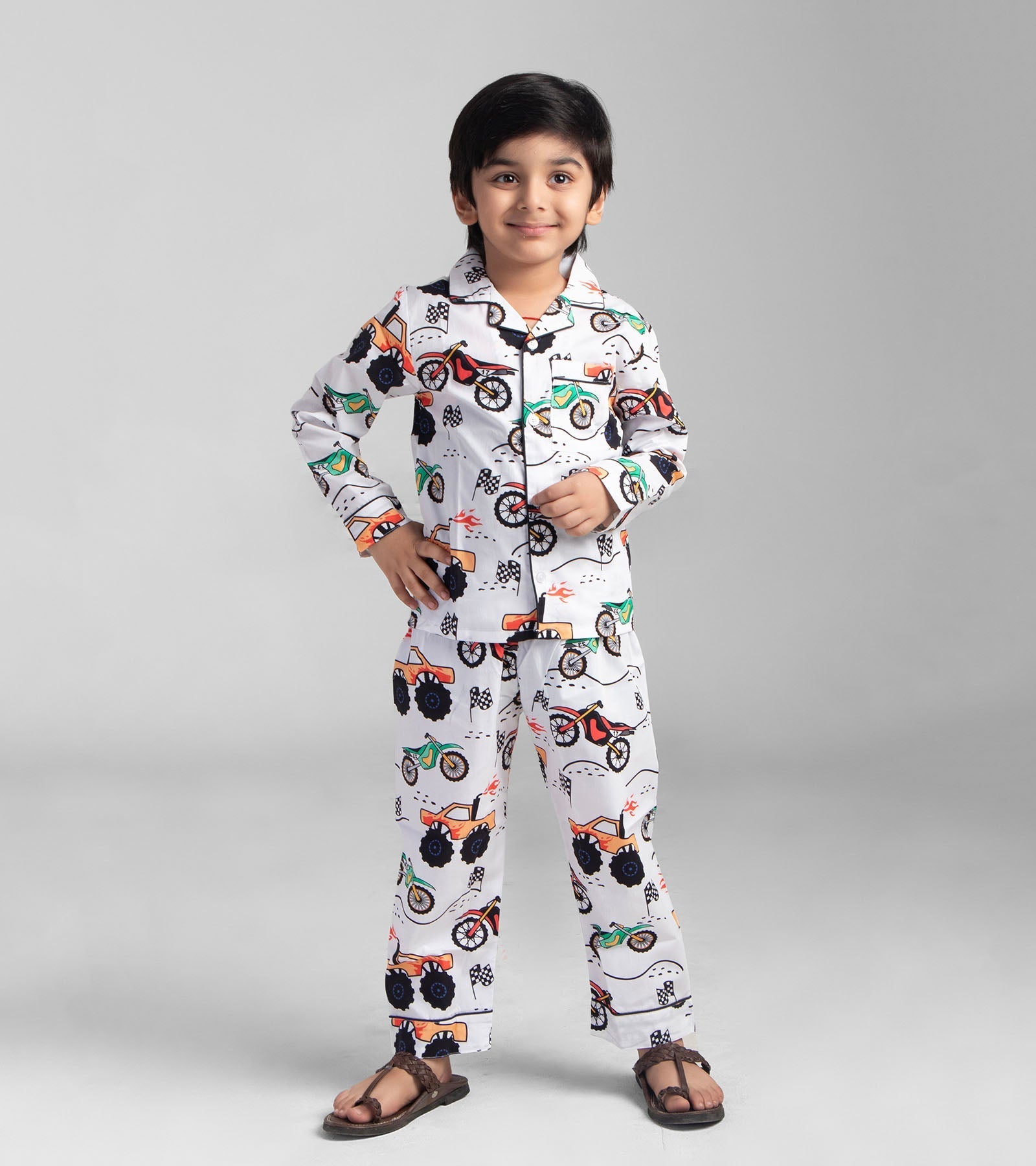 Racing Truck Printed Night Suit for boys D140