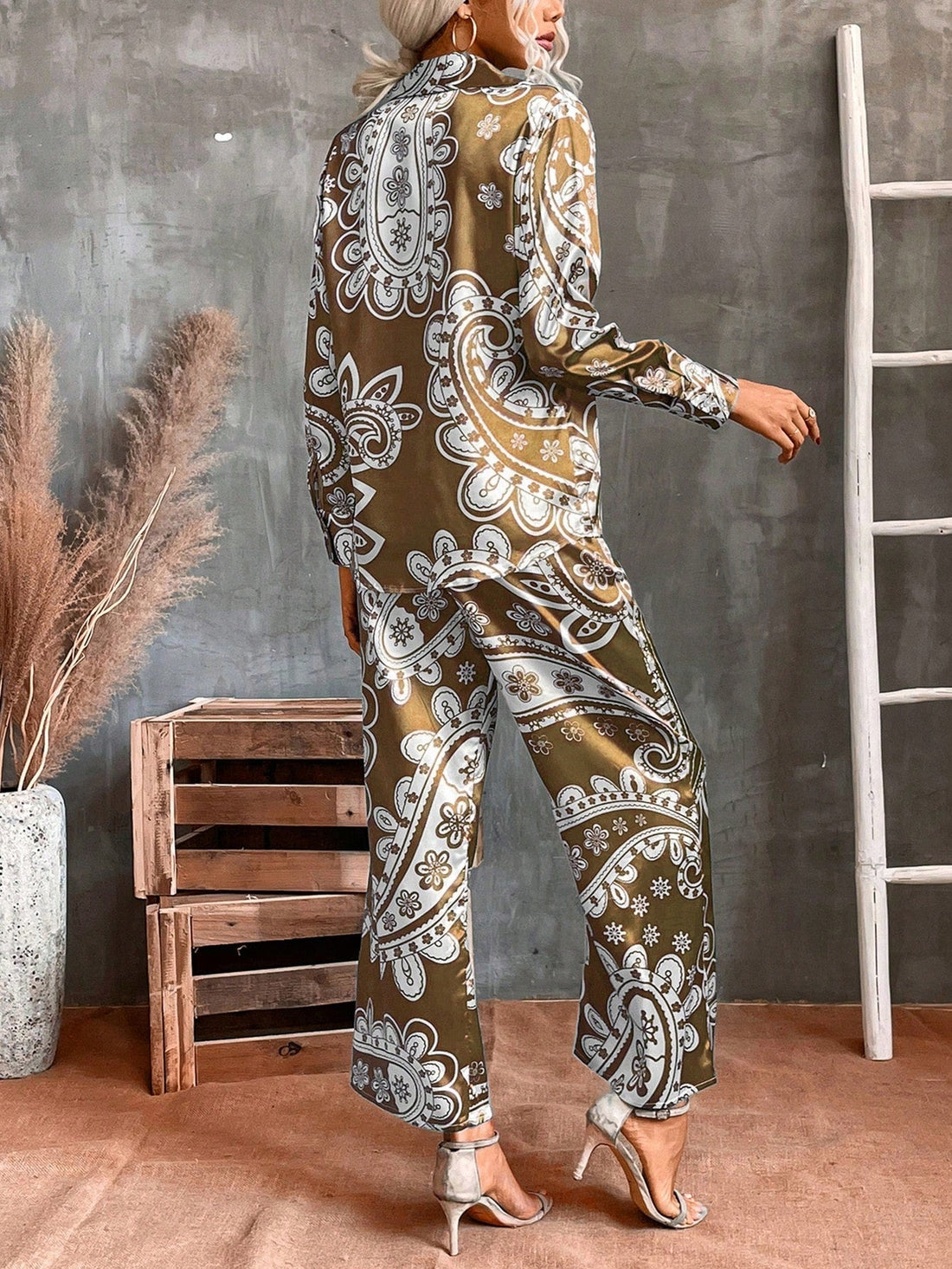 Unique Paisley Print Co-Ord Set D-01137