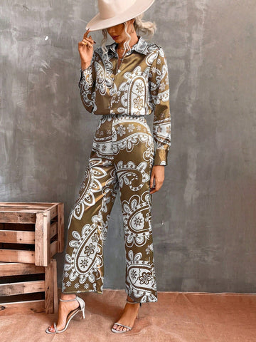 Unique Paisley Print Co-Ord Set D-01137