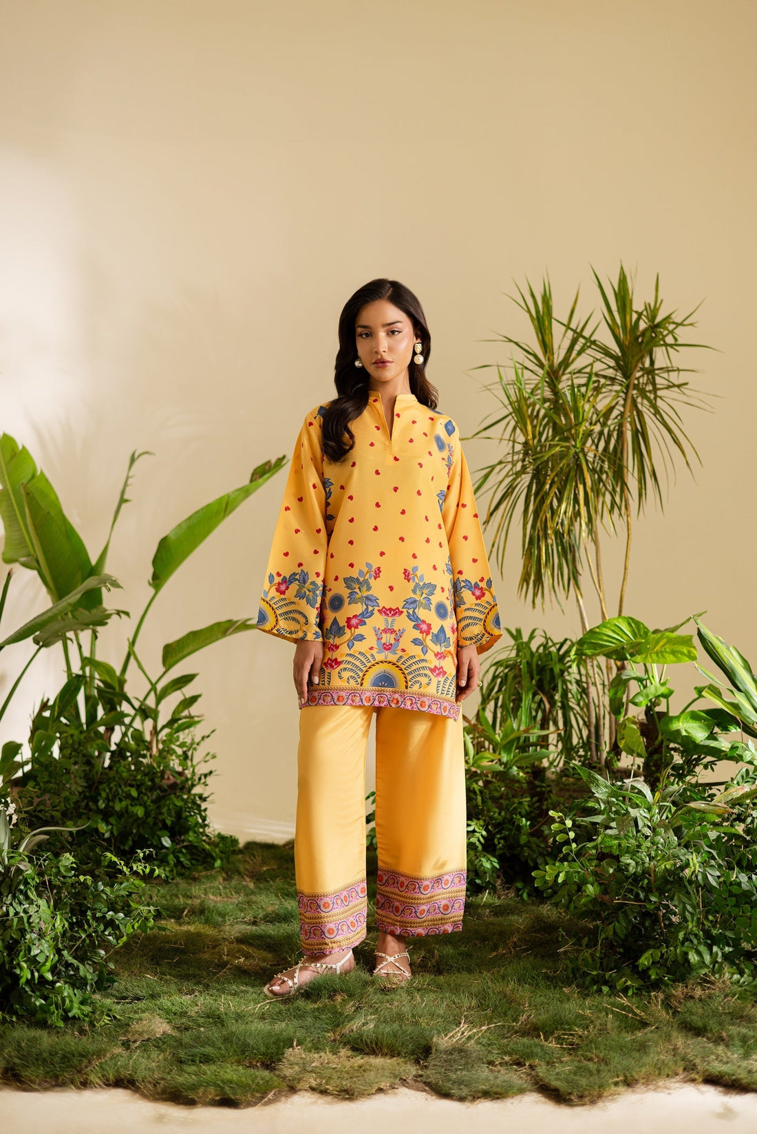 Vibrant Floral Digital Printed Co-ord Set U8 ub