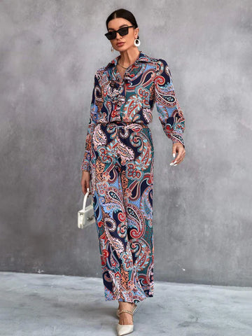 Unique Paisley Print Co-ord Set VT-01136