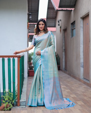 Woven Design Zari Pure Silk Kanjeevaram Saree D5041